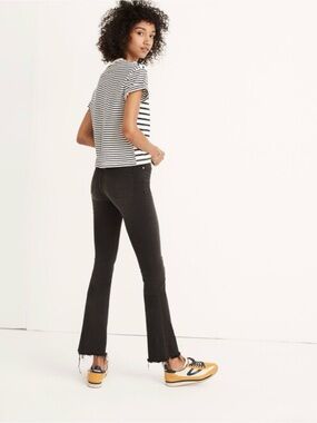 Cali Demi-Boot Jeans in Berkeley Black: Chewed-Hem Edition, size 25